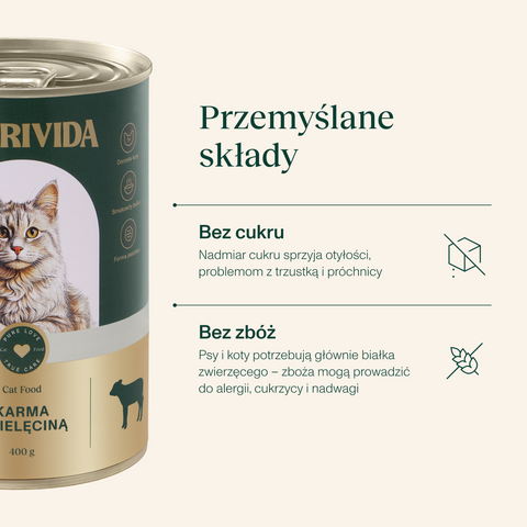 Karma mokra dla kota z cielęciną