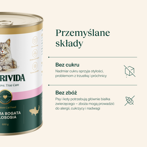 Karma mokra dla kota bogata w łososia