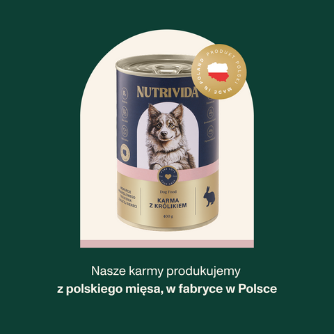 Karma mokra dla psa z królikiem