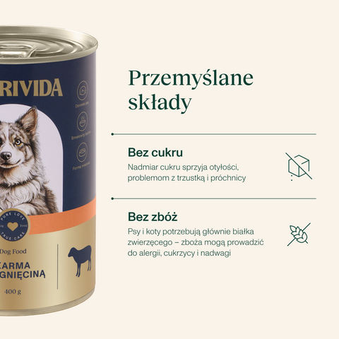 Karma mokra dla psa z jagnięciną