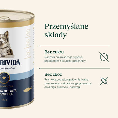 Karma dla psa bogata w dorsza