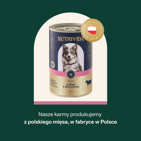 Karma mokra dla psa z wołowiną