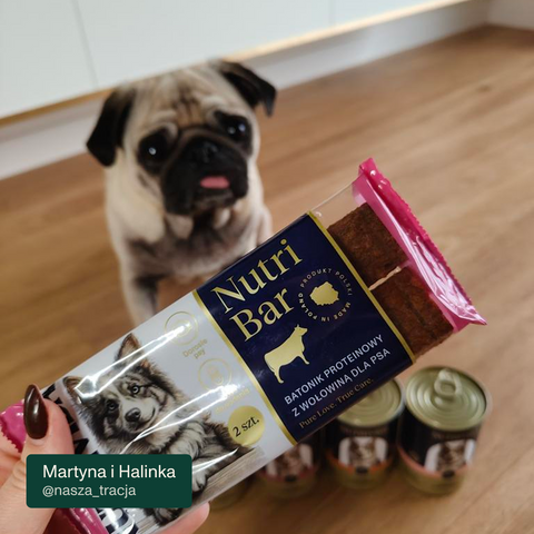 Baton proteinowy Nutri Bar dla psa z wołowiną