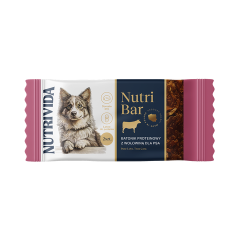 Baton proteinowy Nutri Bar dla psa z wołowiną