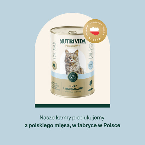 Indyk z morszczukiem karma Premium+ dla kota