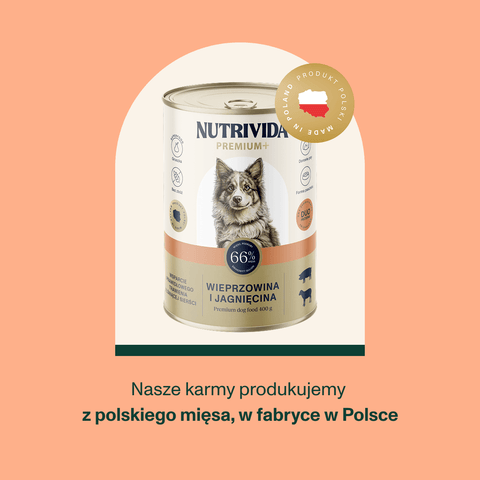 Wieprzowina z jagnięciną karma Premium+ dla psa