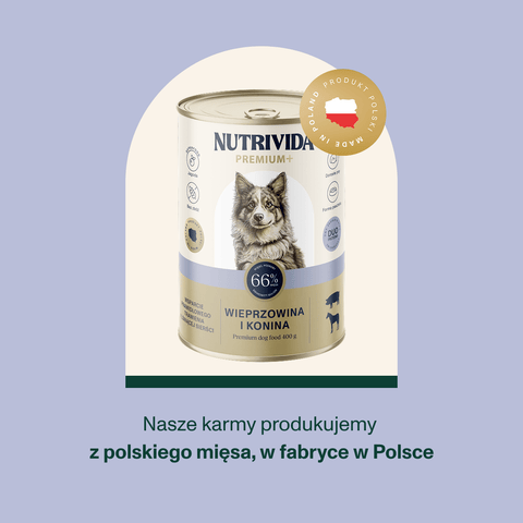 Wieprzowina z koniną karma Premium+ dla psa