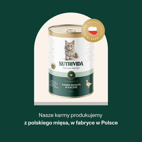 Karma mokra dla kota bogata w kaczkę