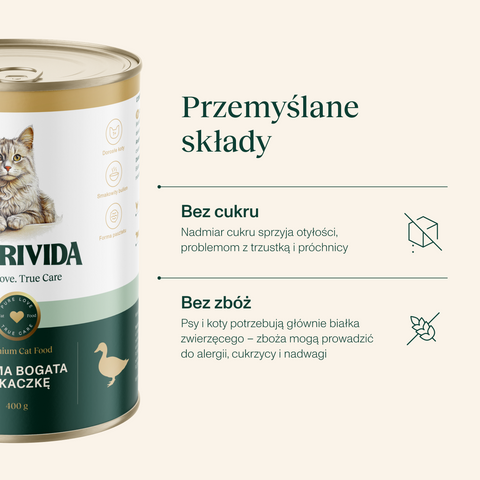 Karma mokra dla kota bogata w kaczkę