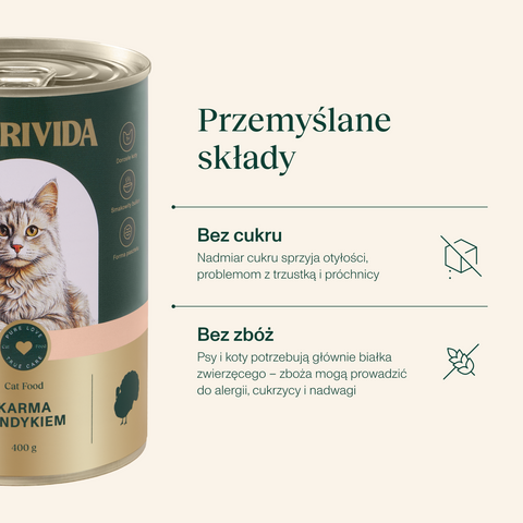 Karma dla kota z indykiem