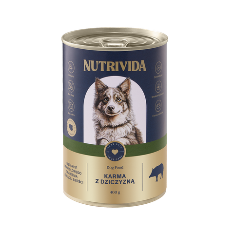Karma mokra dla psa z dziczyzną