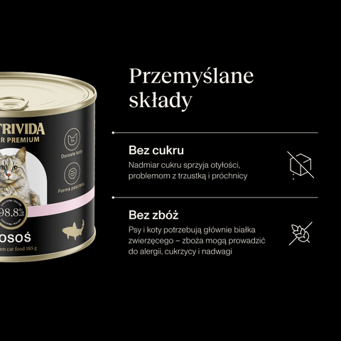 Łosoś karma Super Premium dla kota